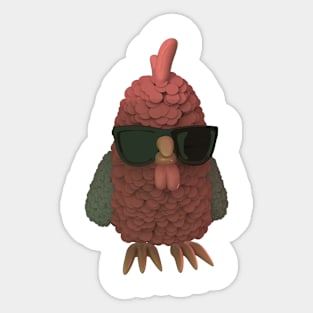 Red Chicken Flat Sticker